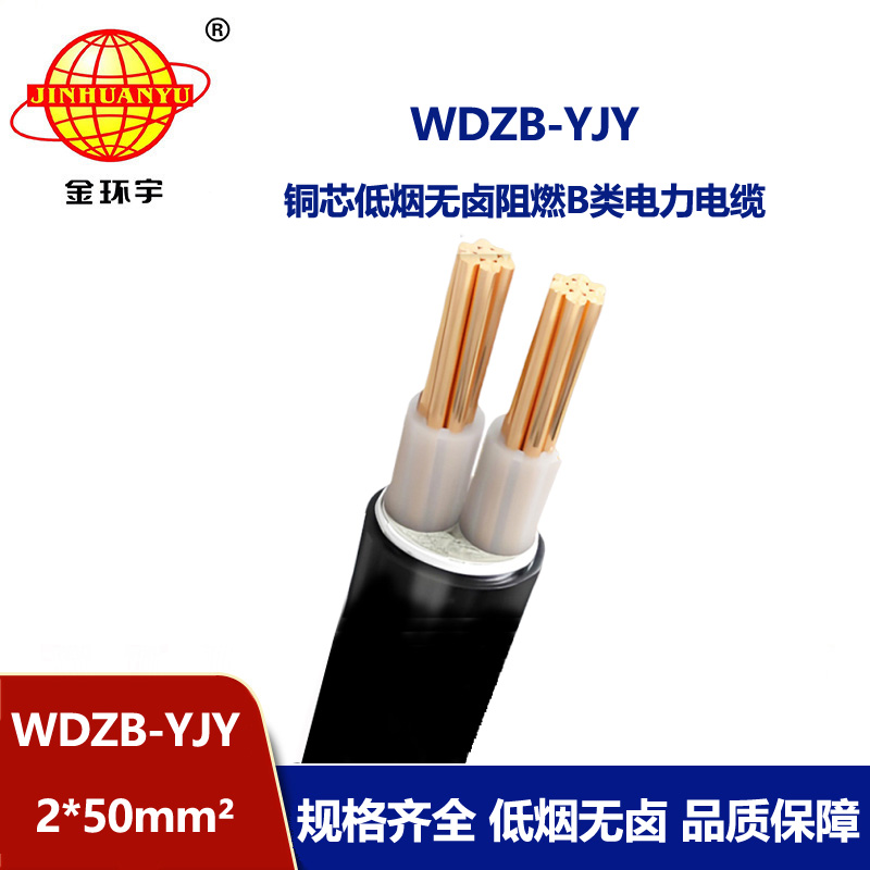 金環(huán)宇電線電纜 低煙無鹵電力電纜價格WDZB-YJY 2X50平方y(tǒng)jv電纜 